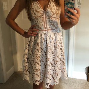 White/Nude Lace Dress